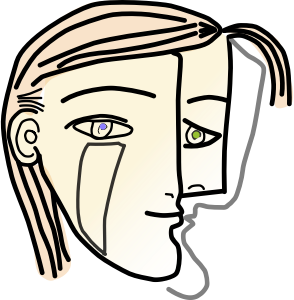 openclipart圖庫：Cubist Woman Head