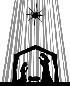 openclipart圖庫：Nativity Silhouette