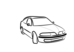 openclipart圖庫：shiluette of Mitsubishi Carisma