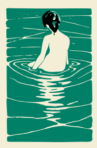 openclipart圖庫：Lady in an Onsen