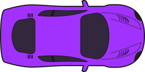 openclipart圖庫：Purple Racing Car (Top View)