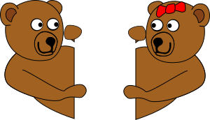 openclipart圖庫:V Day Teddy Bears Looking Around Corners at Each Other openclipart圖庫:V Day Teddy Bears Looking Around Corners at Each Other