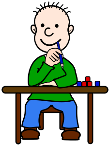 openclipart圖庫：Comic Boy Oli at School