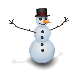 openclipart圖庫：Snow man with hat