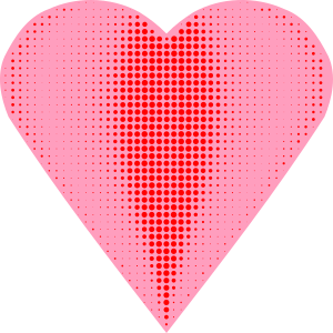 openclipart圖庫：Heart Halftone