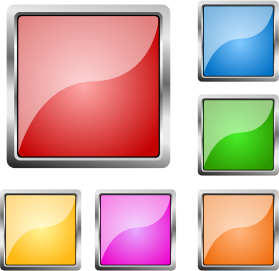 openclipart圖庫：Square Steel Buttons