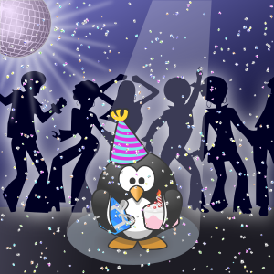 openclipart圖庫：January calendar page: Let's dance!