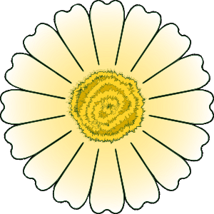 openclipart圖庫：Flower Daisy 16 petal
