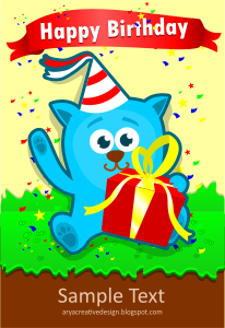 openclipart圖庫：Card birthday template