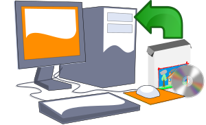 openclipart圖庫：Install Computer Software CD