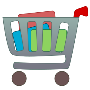 openclipart圖庫：Shopping cart with items
