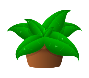 openclipart圖庫：plants in pot