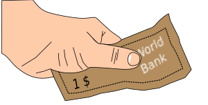 openclipart圖庫：Money in hand