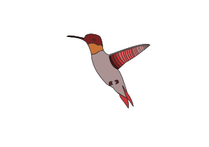 openclipart圖庫：flying humming bird