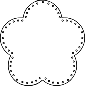 openclipart圖庫：Flower 5 Scallop Circle Background, eyelets