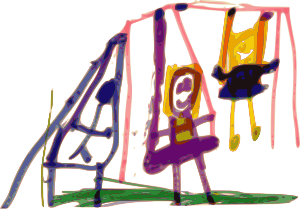 openclipart圖庫：Kindergarten Art Swing