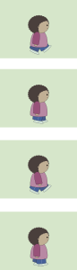 openclipart圖庫：walk cycle, 4 animation frames