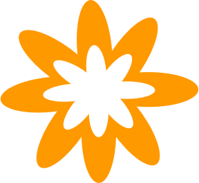 openclipart圖庫：Orange Burst Flower