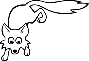 openclipart圖庫：Climbing Fox