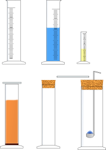 openclipart圖庫：Stand- und Meßzylinder erweitert / Measuring cylinder with equipment
