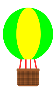 openclipart圖庫：Hot-air balloon