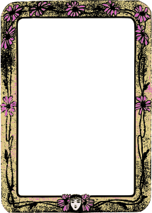 openclipart圖庫：Flower Face Frame