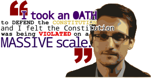 openclipart圖庫：Snowden quote