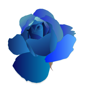 openclipart圖庫：Blue Rose