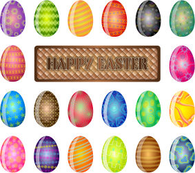 openclipart圖庫：Happy Easter Sign
