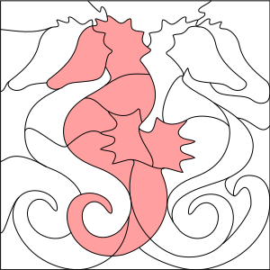 openclipart圖庫：puzzle picture  seahorse