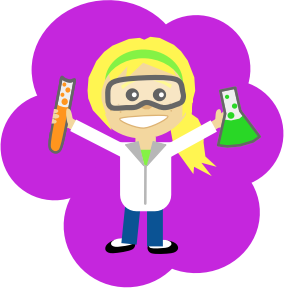 openclipart圖庫：Science Girl with Ponytail