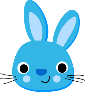 openclipart圖庫：Blue Rabbit - Lapin Bleu