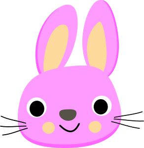 openclipart圖庫：Pink rabbit - Lapin rose