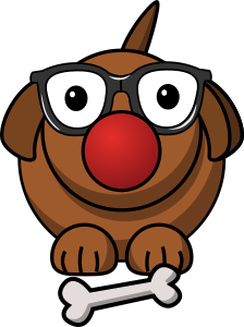 openclipart圖庫：clowny dog