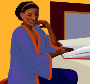openclipart圖庫：Woman Reading a Book