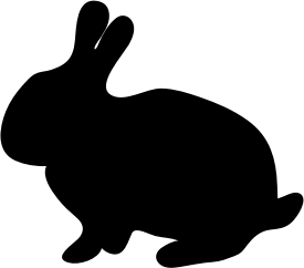 openclipart圖庫：Bunny Rabbit Silhouette