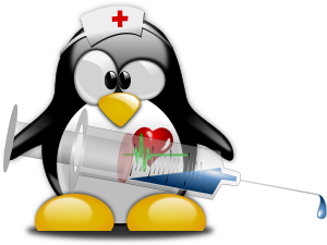 openclipart圖庫：Tux Nurse 1