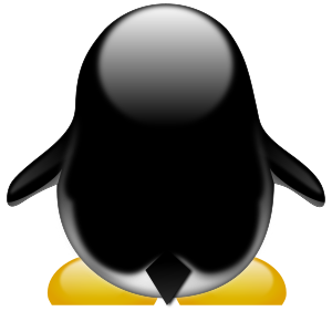 openclipart圖庫：Back of Tux