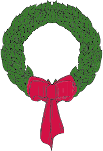 openclipart圖庫：Christmas wreath