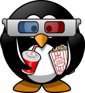 openclipart圖庫：Cinema penguin