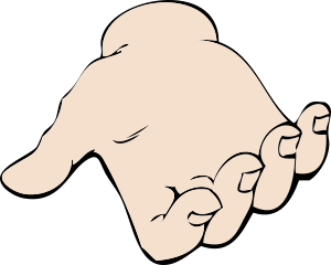 openclipart圖庫：empty open hand