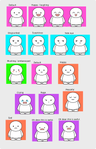 openclipart圖庫：Mix and match simple faces