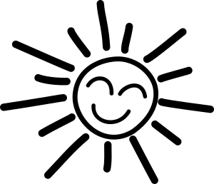 openclipart圖庫：Happy Stick Figure Sun