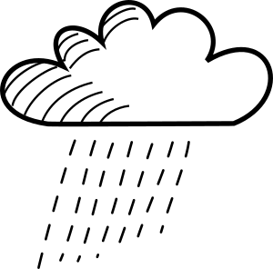 openclipart圖庫：Rainy Stick Figure Cloud