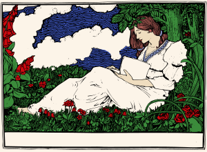 openclipart圖庫：Woman Sitting in Nature