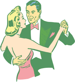 openclipart圖庫：Dancing Couple Colorized
