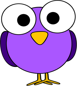 openclipart圖庫：purple googly-eye bird