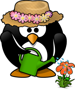 openclipart圖庫：Garden penguin