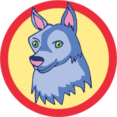 openclipart圖庫：wolf head ذئب
