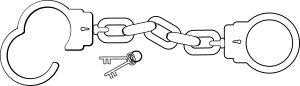 openclipart圖庫：Handcuffs and Keys
